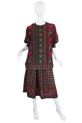 1990 Yves Saint Laurent XL Printed Challis Set