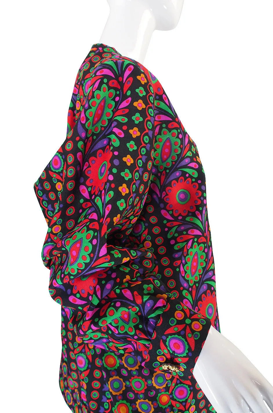 1990 Yves Saint Laurent XL Printed Challis Set