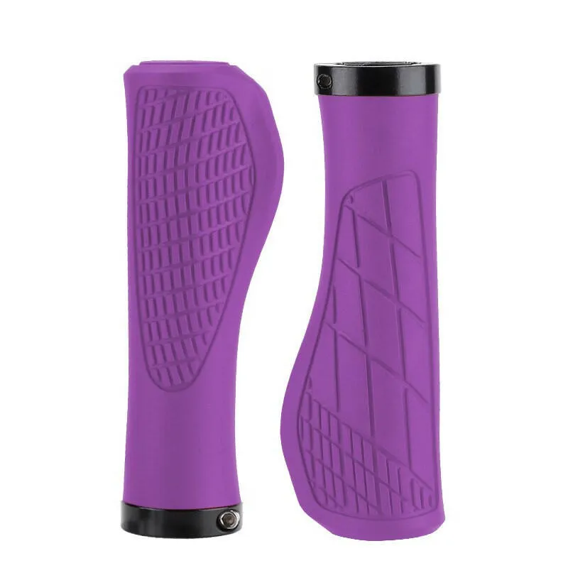 2PCS Non-slip Mountain Bike Handlebar Grip Soft Rubber MTB Grips Anti-skid Comfortable Lockable Bicycle Grips Bike Parts