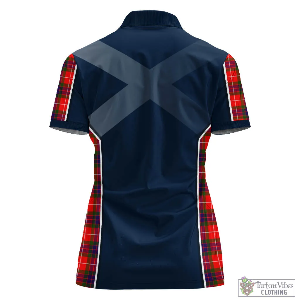 Abernethy Tartan Women's Polo Shirt with Family Crest and Lion Rampant Vibes Sport Style