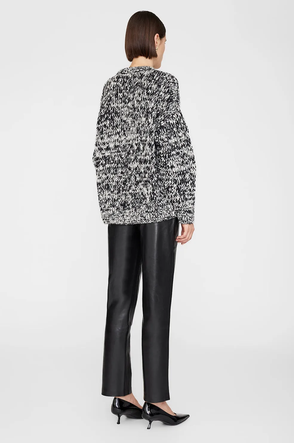 Anine Bing - Sydney Crew Sweater in Black/White