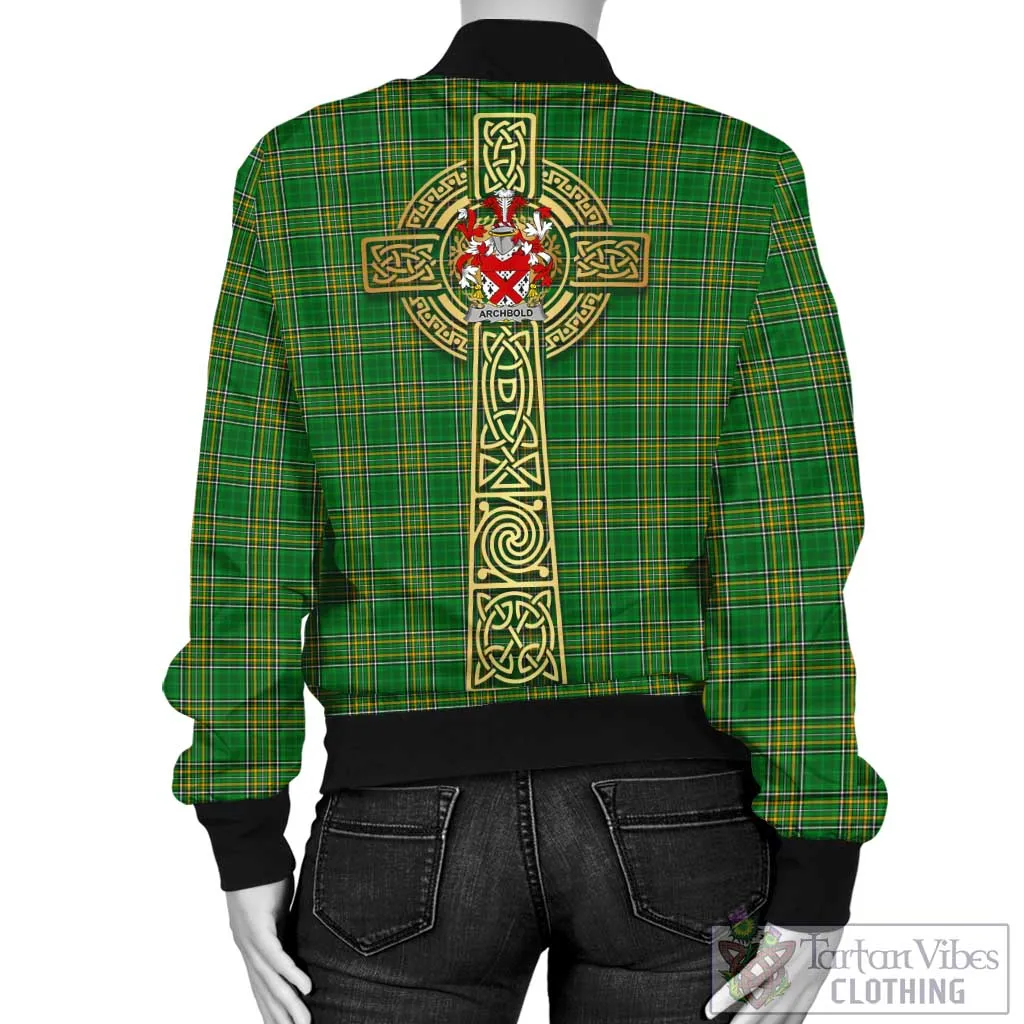 Archbold Irish Clan Tartan Bomber Jacket with Coat of Arms Celtic Tree of Life Style