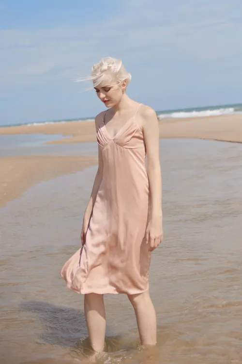 ATHENA Long Silk Slip Dress