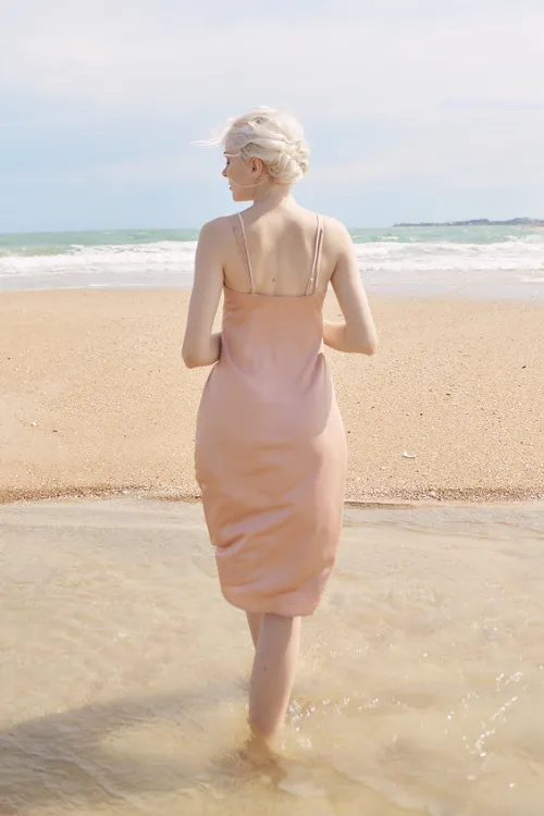 ATHENA Long Silk Slip Dress