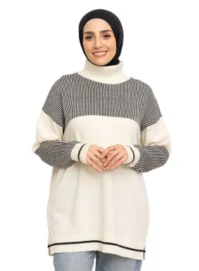 Black Striped Pullover Design 1