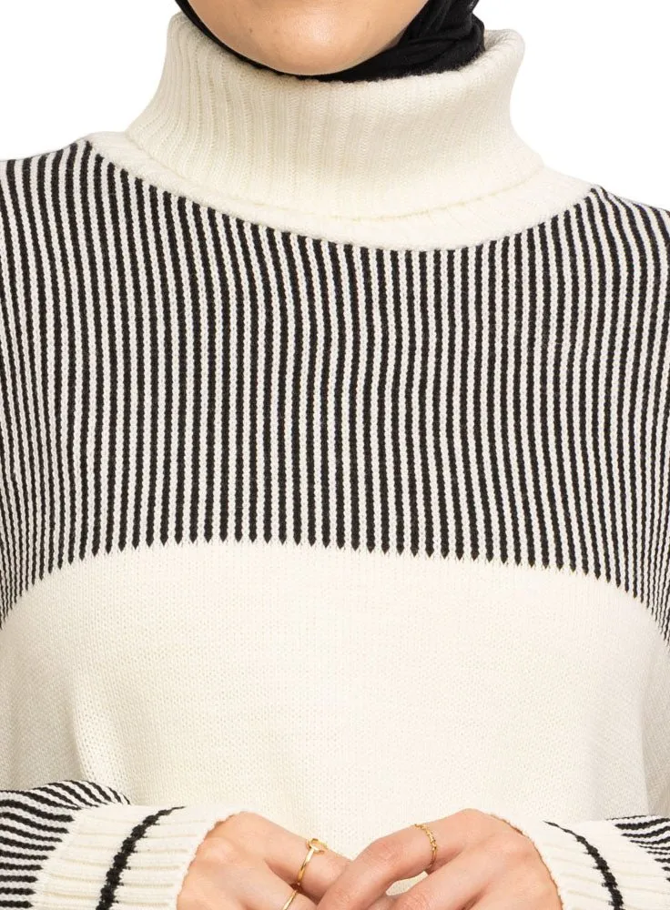 Black Striped Pullover Design 1