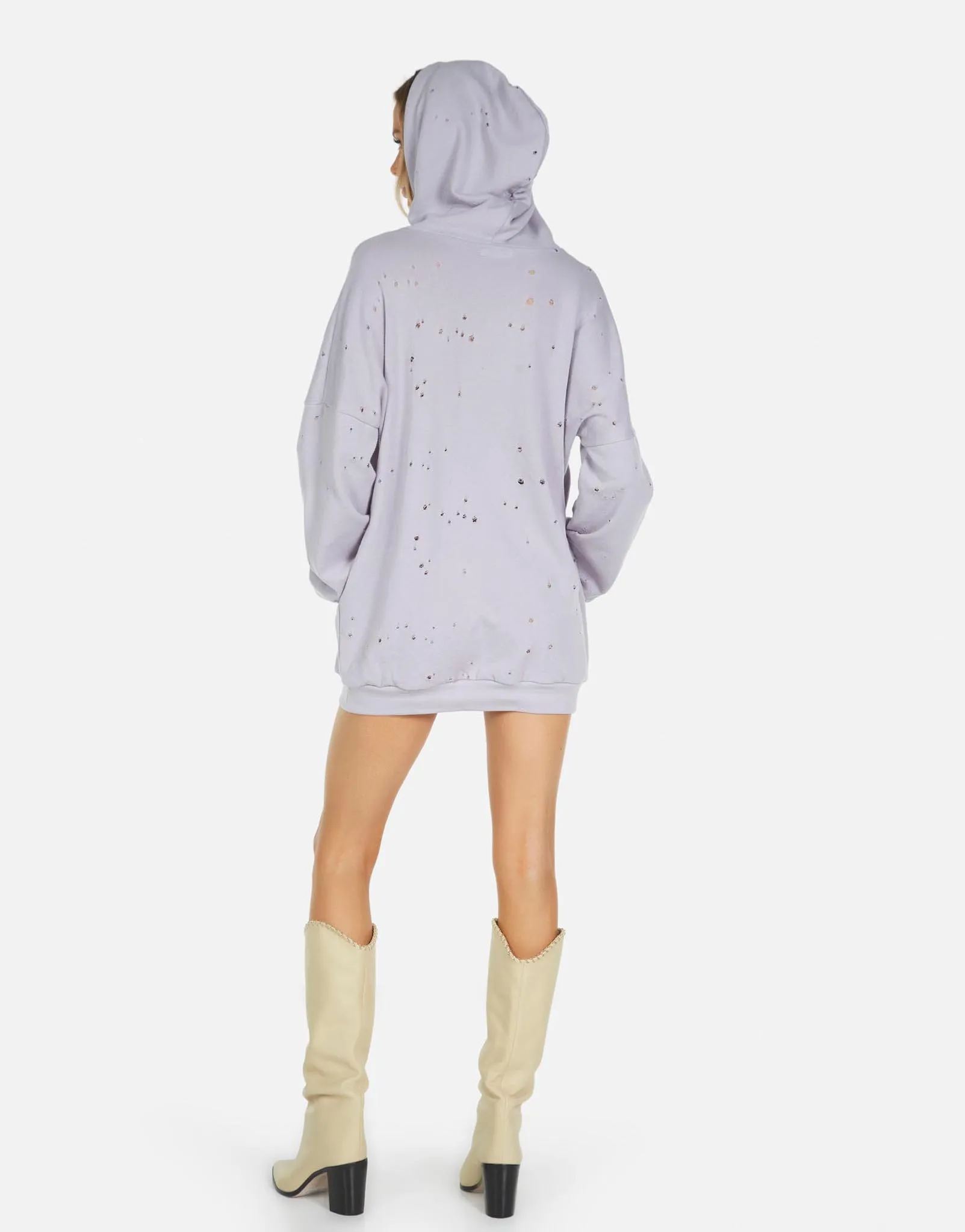 Brayden LE Lavender Hoodie Dress