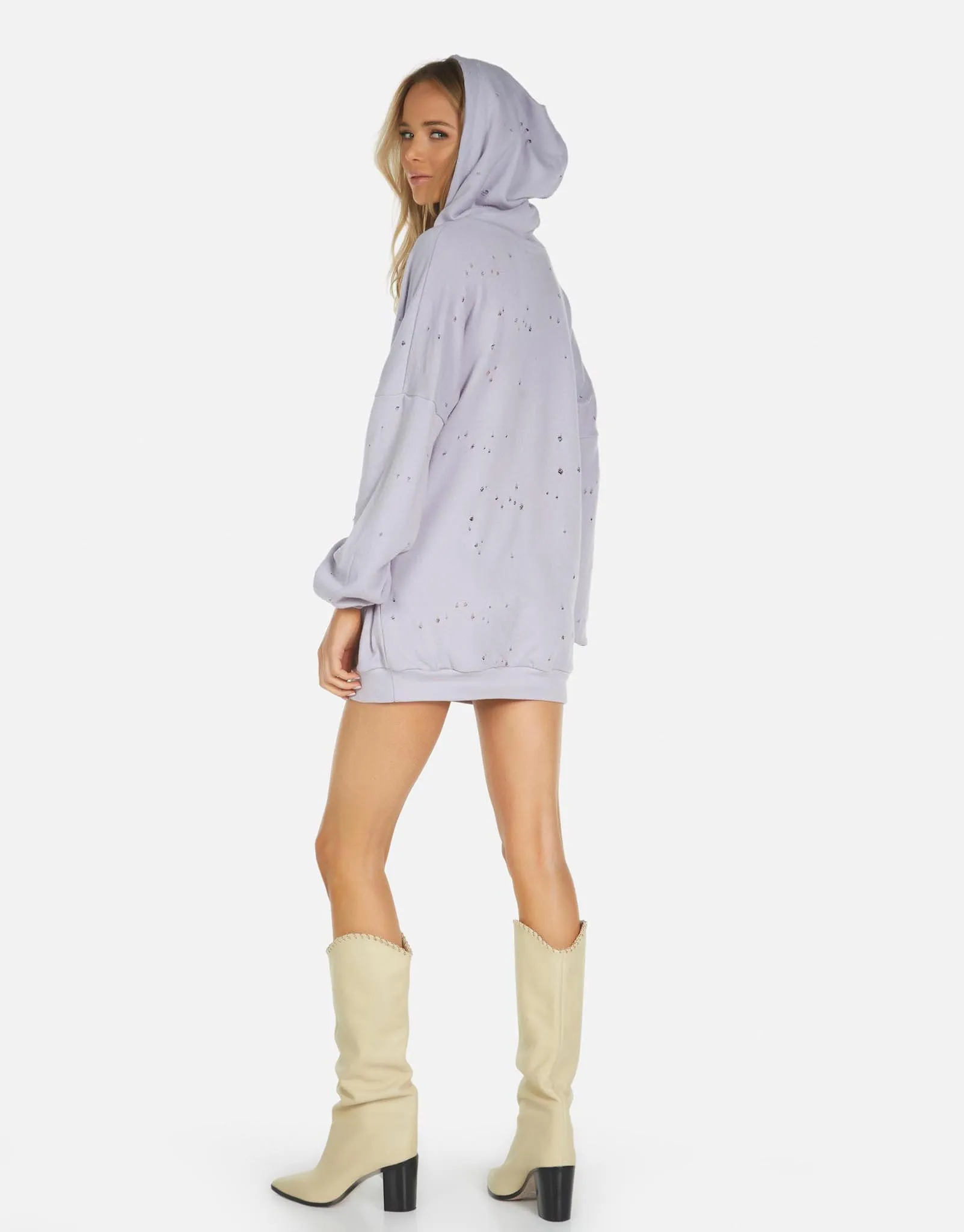 Brayden LE Lavender Hoodie Dress