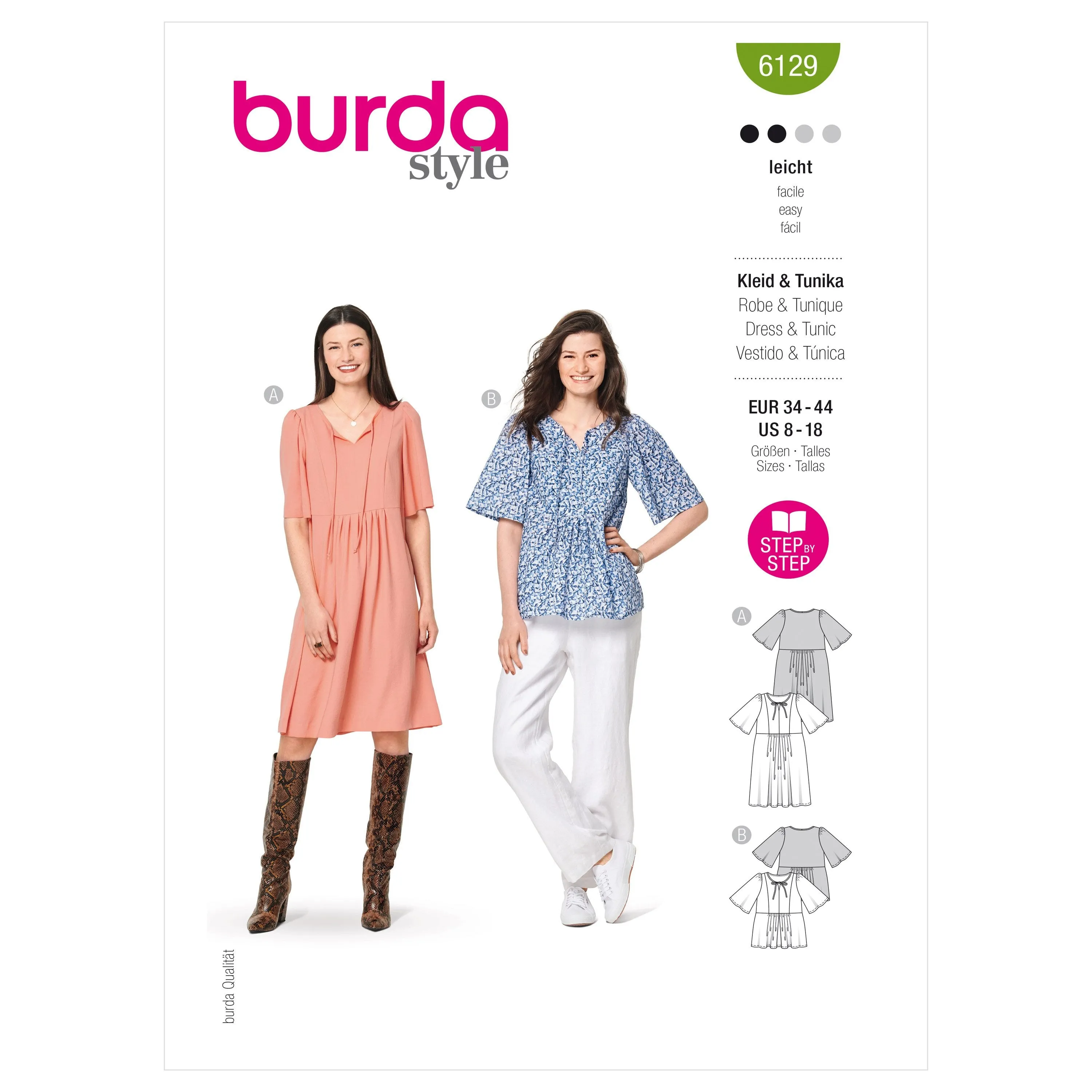Burda Sewing Pattern 6129 Dress