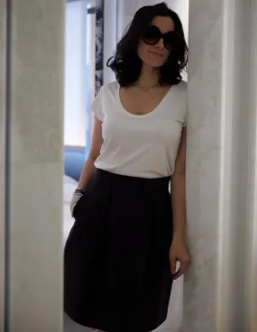 Classic A-line Skirt with Pockets — The Diana
