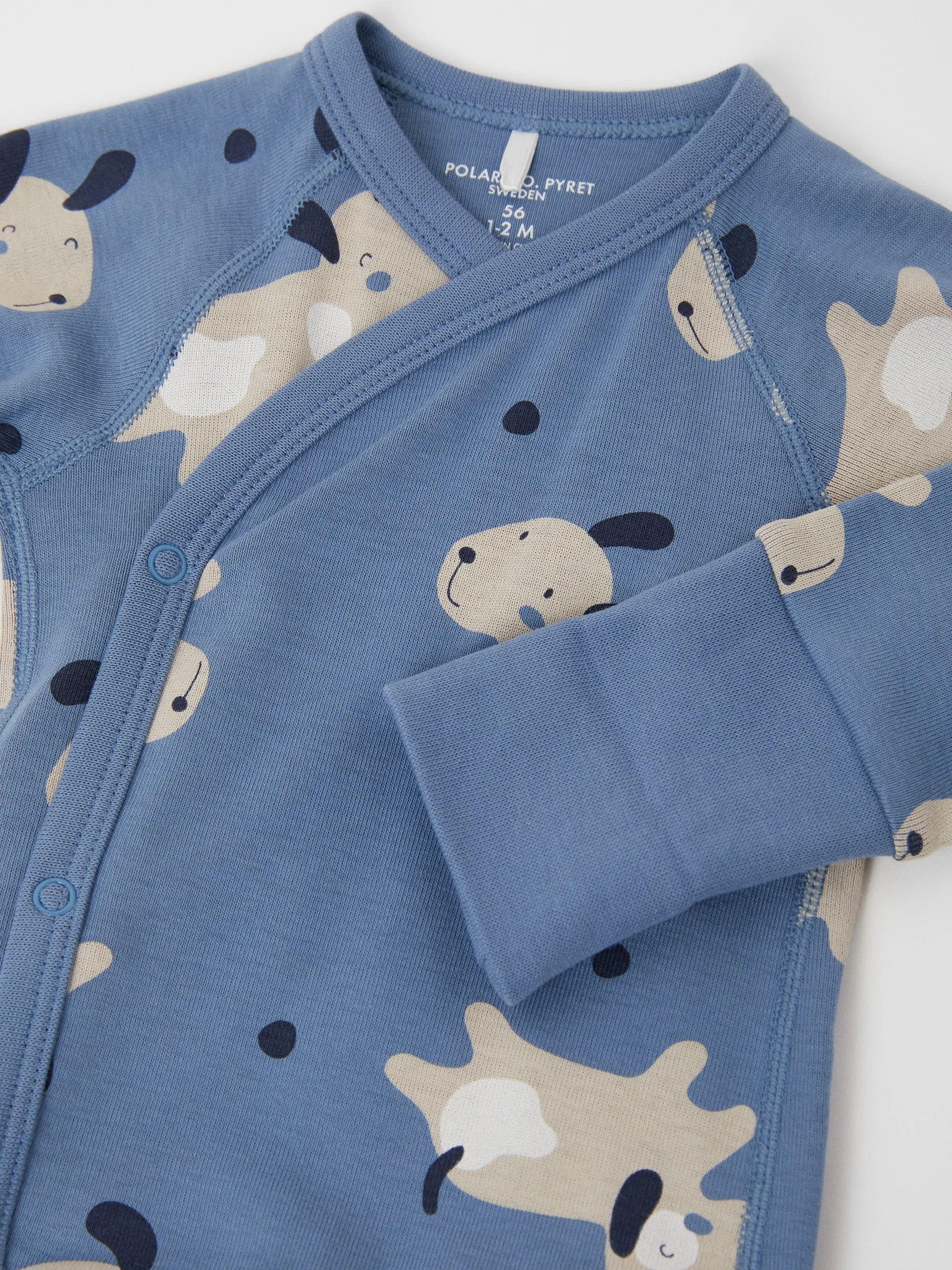 Dog Print Wraparound Babygrow