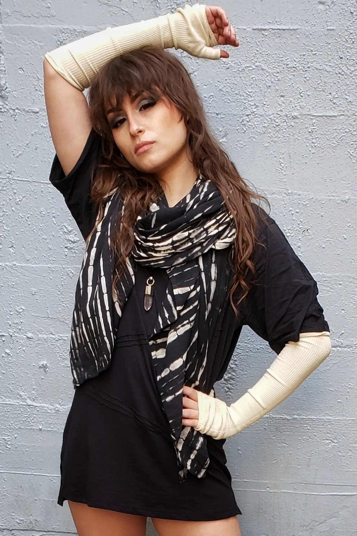 Five and Diamond Oversize Scarf - rayon