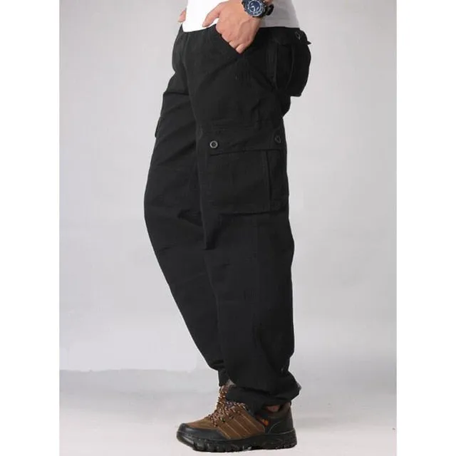 Free Style Cargo Multi Pocket Solid Color Man's Pants