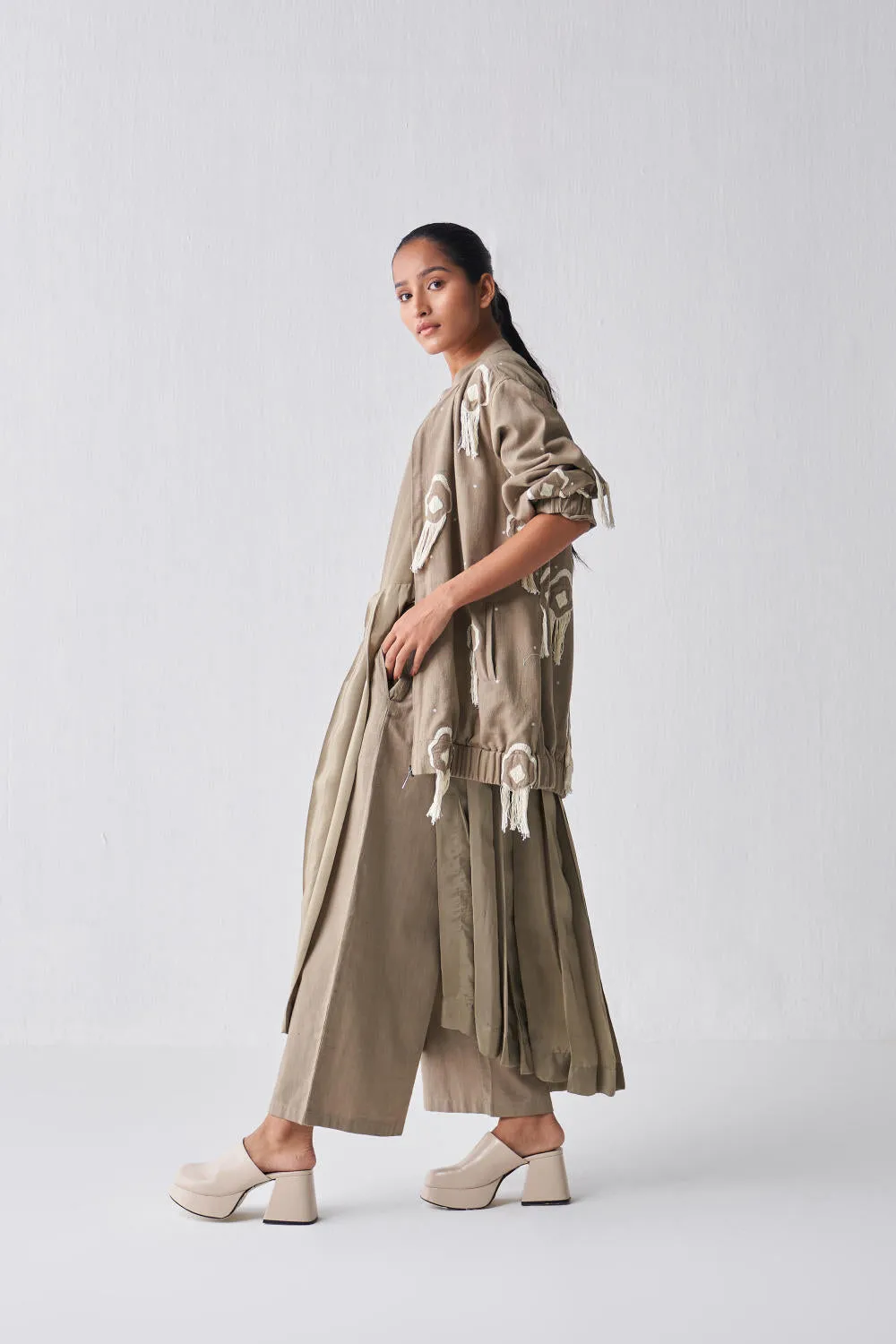 FRINGE BOMBER JACKET CO-ORD