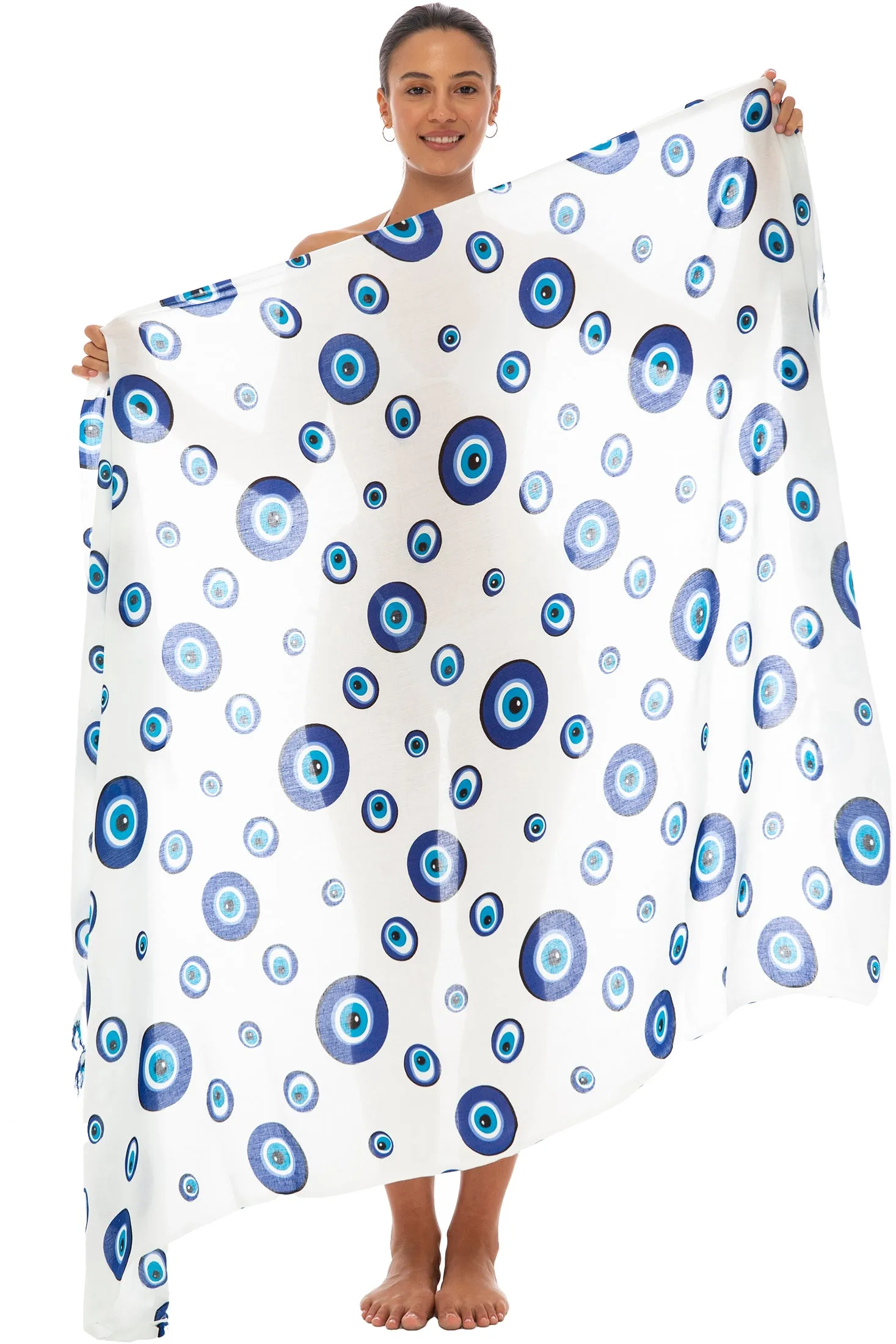Greek Evil Third Eye Sarong Cover Up Wrap