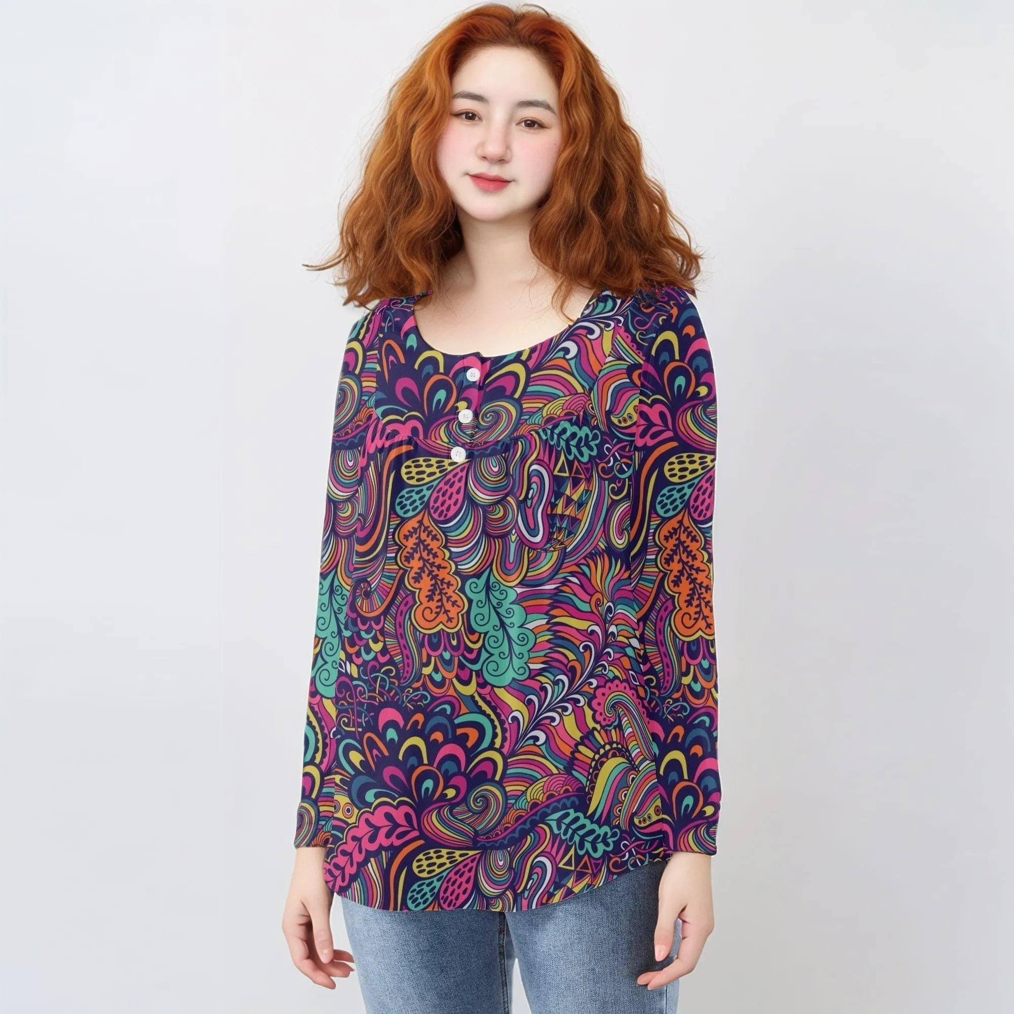 Juhla Long Sleeve Relaxed Flare Top
