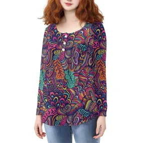 Juhla Long Sleeve Relaxed Flare Top