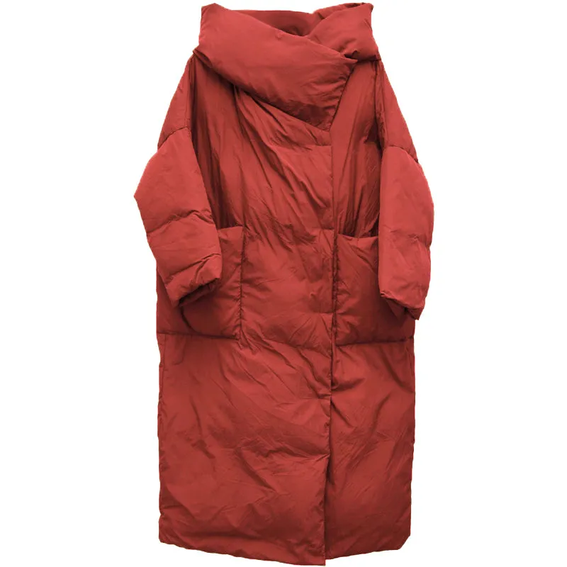 Kjmyyx 2023 New Winter Womens Oversized Hooded Parkas Coats Female Fashion Solid Warm Jackets Plus S