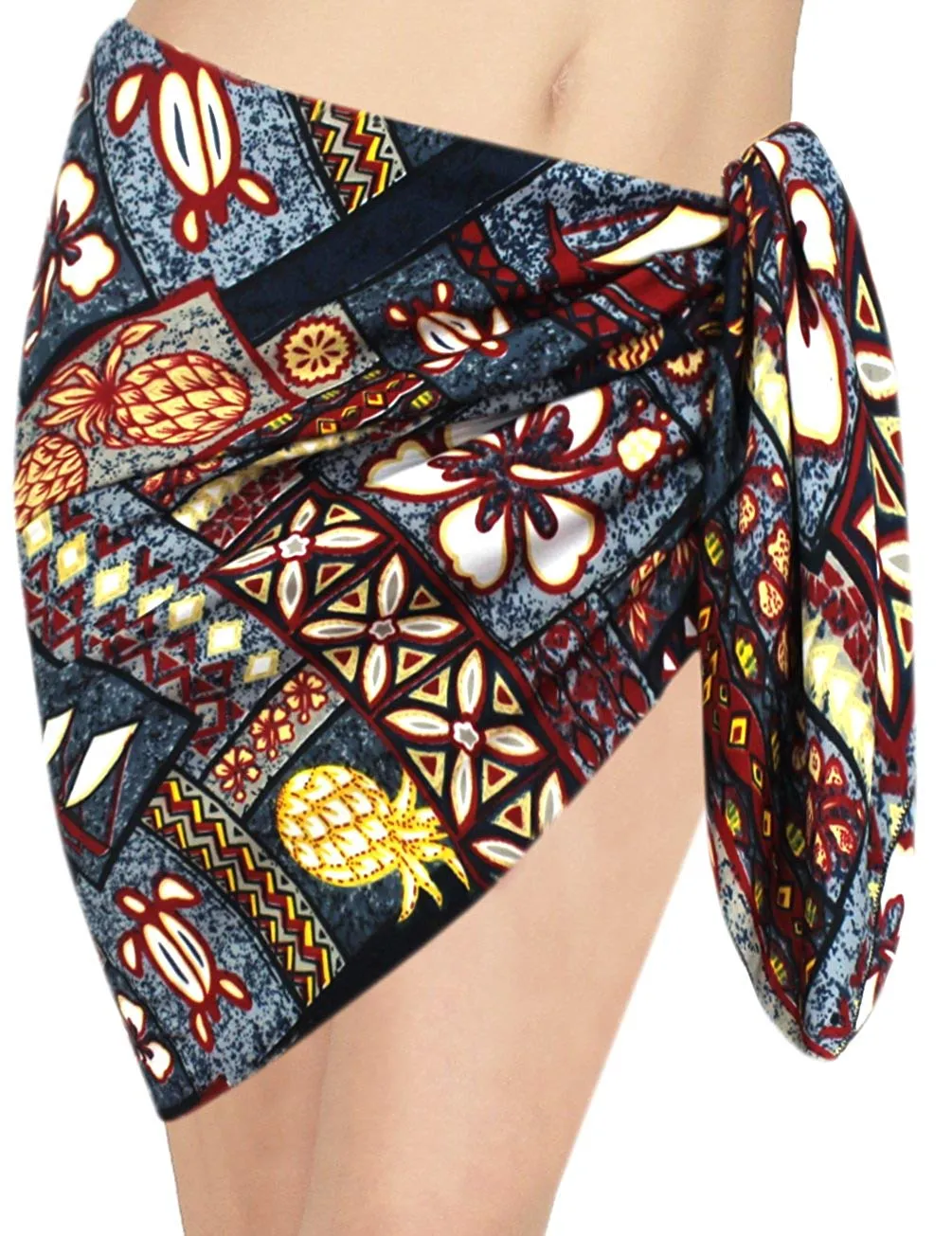 LA LEELA Mini Sarong Women Beachwear Bikini Cover up Swimwear Wrap Printed8