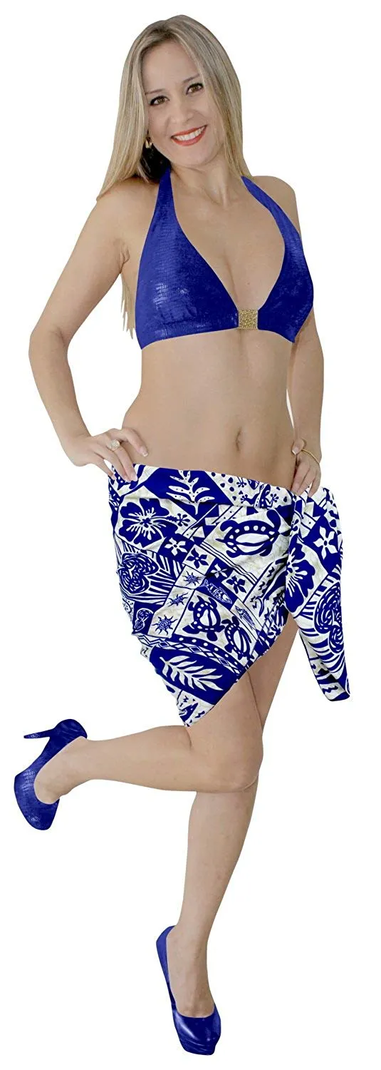 LA LEELA Mini Sarong Women Beachwear Bikini Cover up Swimwear Wrap Printed8