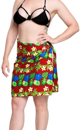 LA LEELA Mini Sarong Women Beachwear Bikini Cover up Swimwear Wrap Printed8