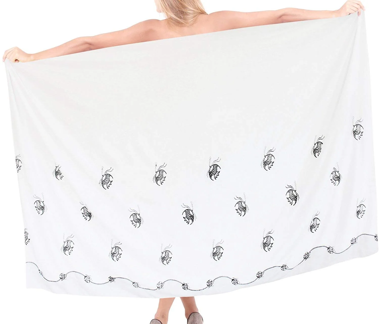 LA LEELA Women's Bikini Wrap Cover up Swimsuit Dress Sarong Solid 2 ONE Size