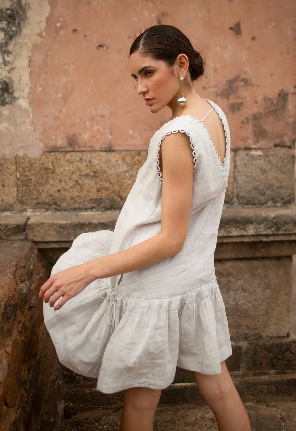 Lucky Loops Linen Dress