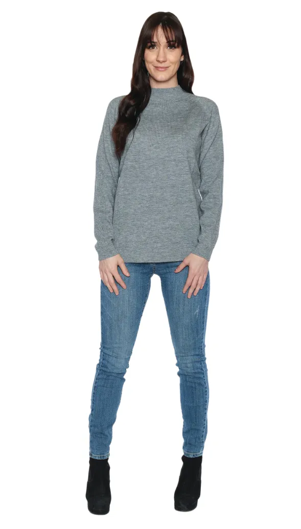 Mock Neck Knit Sweater