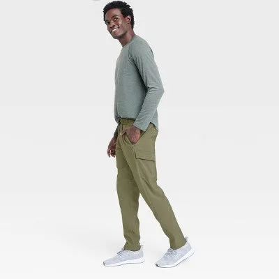 New - All In Motion Men's DWR Water Resistant Cargo Pants Midweight Loose Fit
