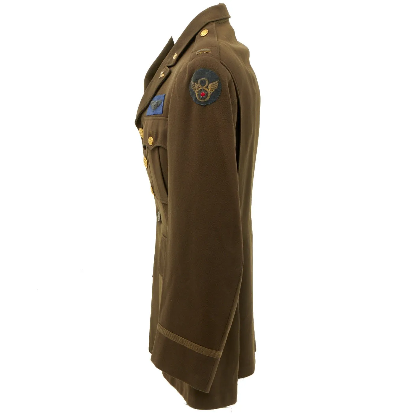 Original U.S. WWII 8th Air Force Bombardier Lieutenant Class A Jacket with Full Bullion Insignia