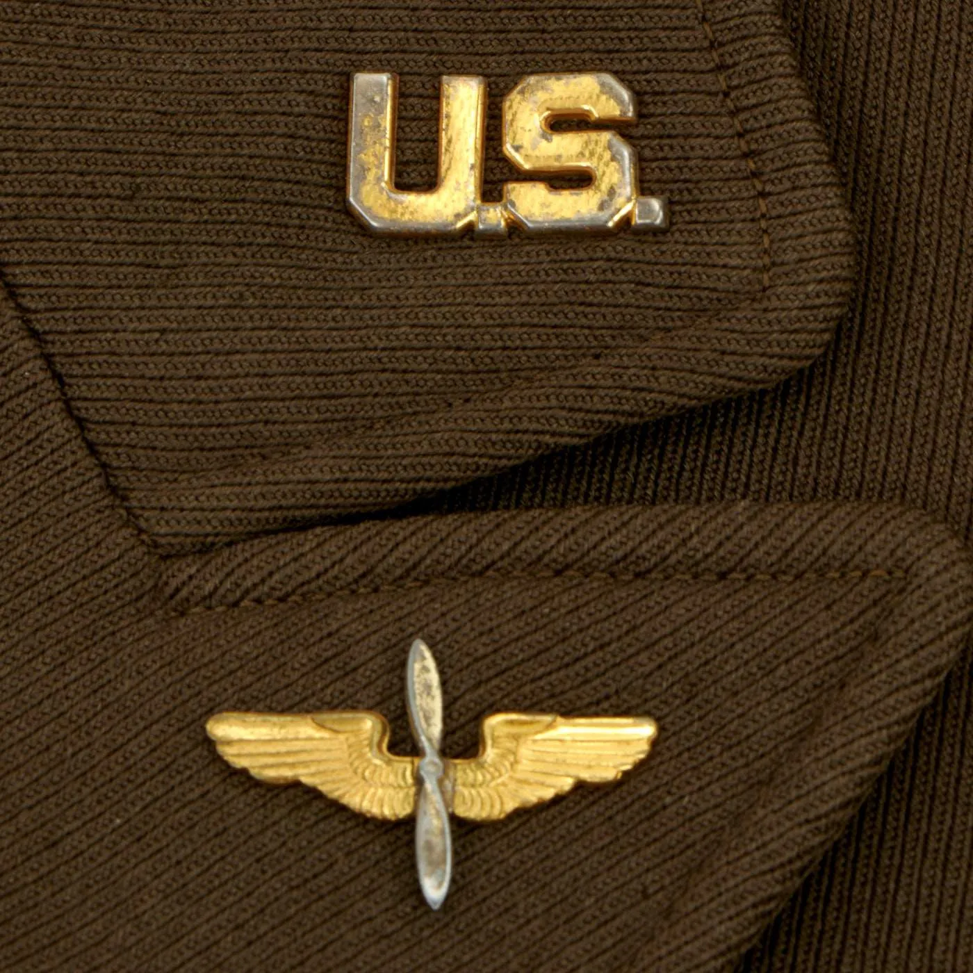 Original U.S. WWII 8th Air Force Bombardier Lieutenant Class A Jacket with Full Bullion Insignia