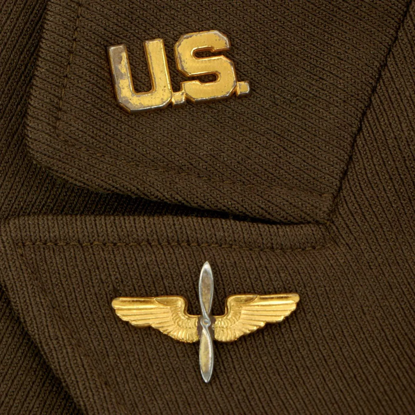 Original U.S. WWII 8th Air Force Bombardier Lieutenant Class A Jacket with Full Bullion Insignia