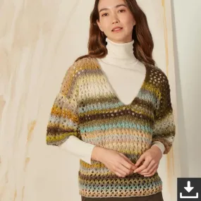 Pullover mit Hexentreppenmuster Strickset - Lang Yarns (PDF)