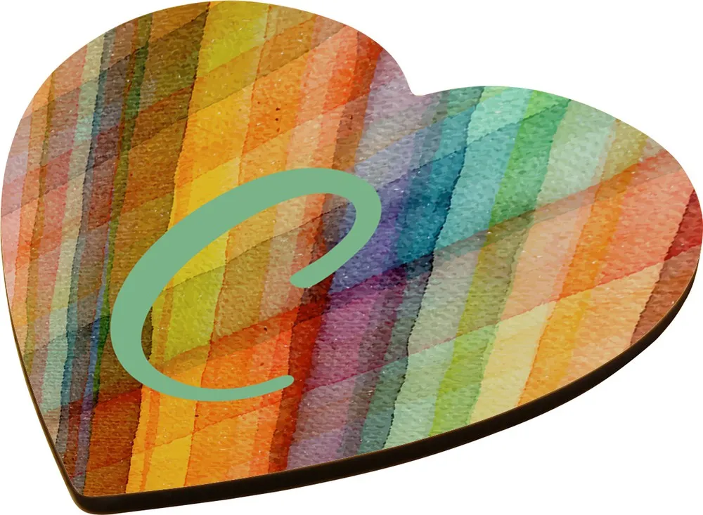SUBLIMATION WHITE HARDBOARD HEART SHAPED COASTERS - 3.875" X 4"