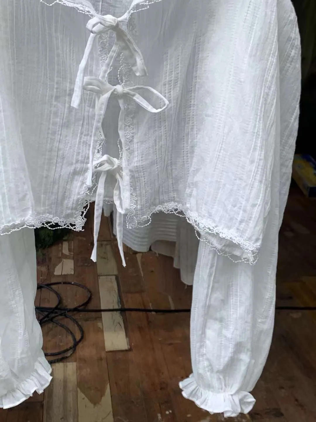 [Tailor Made] Angel Aroma Handmade Crop Top Off-shoulder Shirt