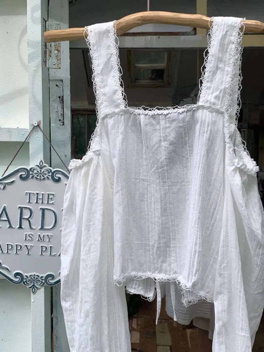 [Tailor Made] Angel Aroma Handmade Crop Top Off-shoulder Shirt