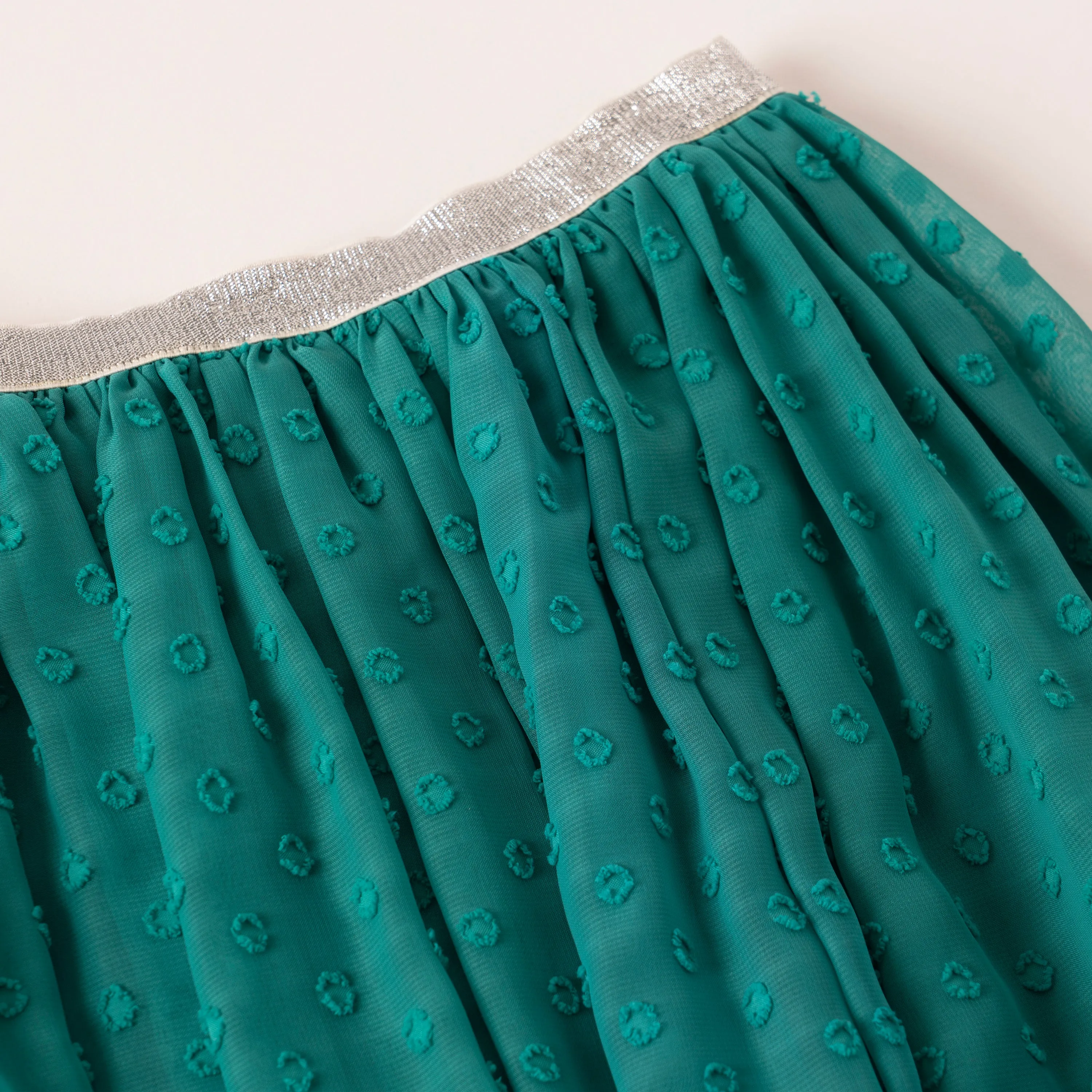 Textured Dot Chiffon Skirt