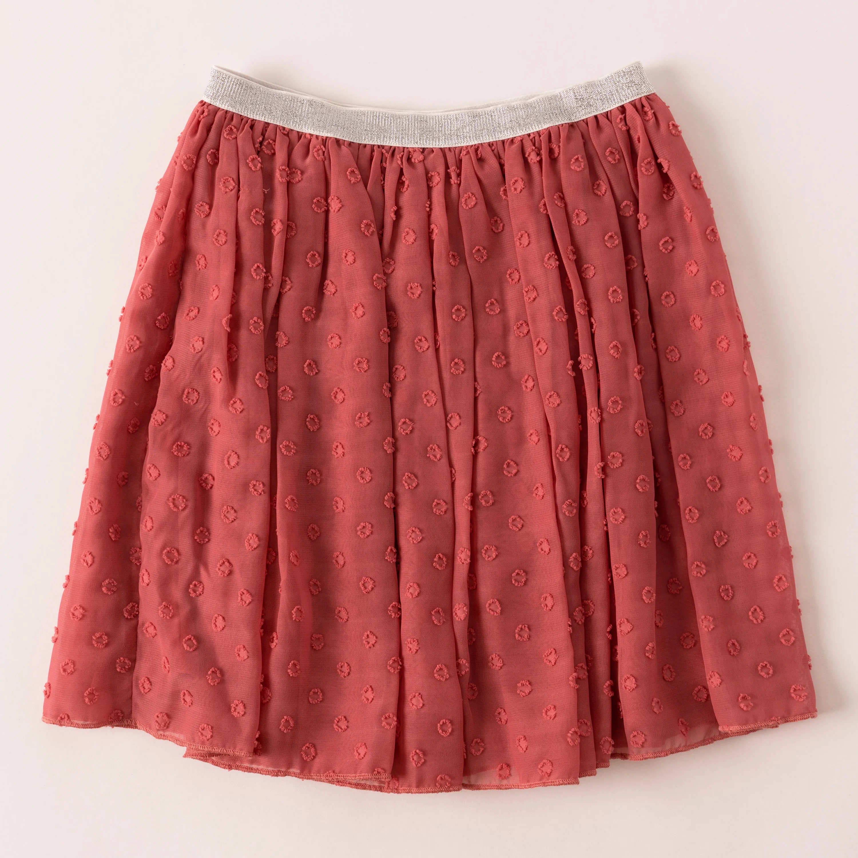 Textured Dot Chiffon Skirt