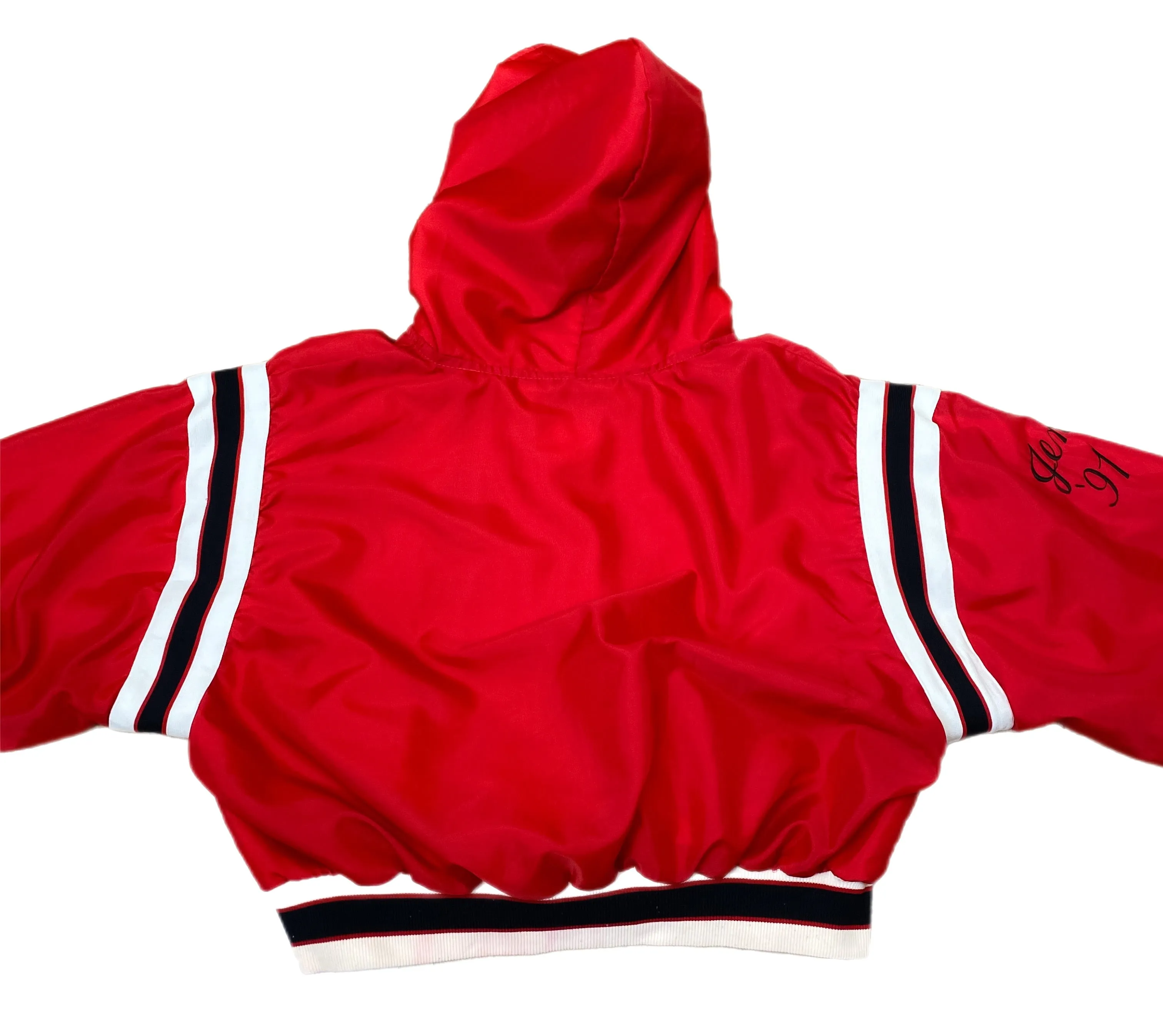 Vintage North Quincy Tennis Cropped Half Zip Sweatshirt