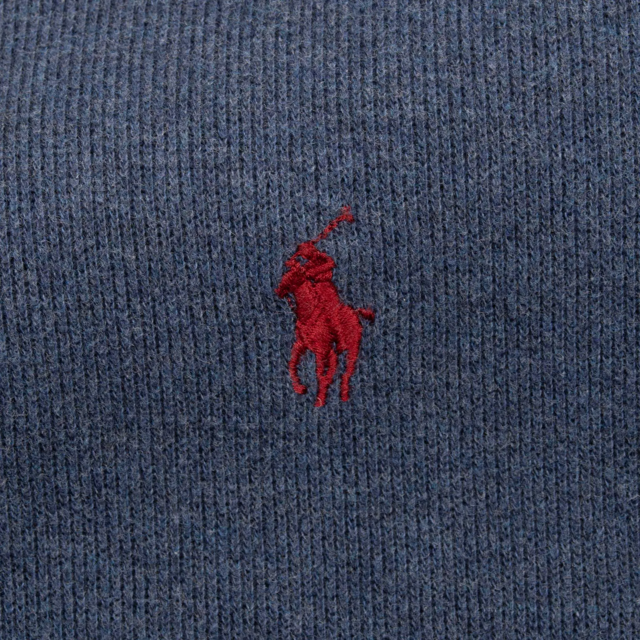 VINTAGE POLO RALPH LAUREN BLUE QUARTER 1/4 ZIP SWEATER 1990S LARGE
