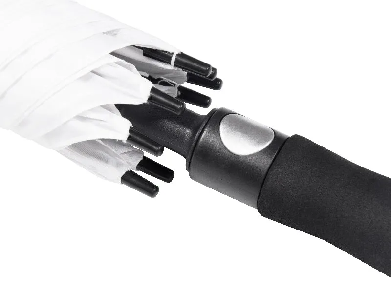 WHITE 30" SELF-OPENING GOLF UMBRELLA