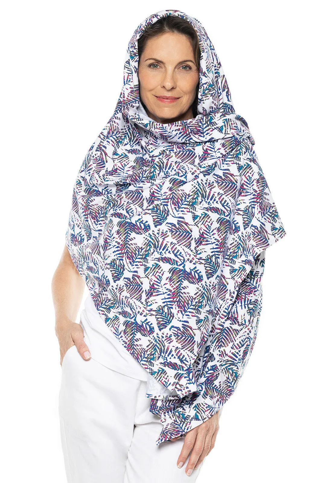 Women's Sanibel Everyday Beach Shawl  |  Magnolia Pink Beach Leaves
