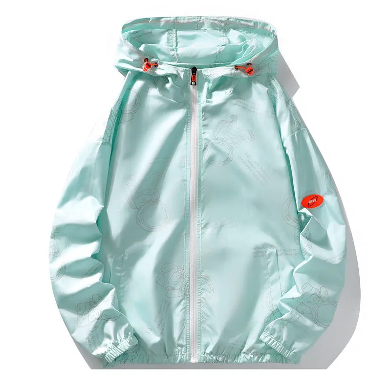 xiangtuibao  Sun Protection Clothing Men's Summer Ice Silk Quick-Drying Ultra-Thin Breathable Sun Protection Clothing UV Protection Couple Wear Men's Women's Hoodie Coat