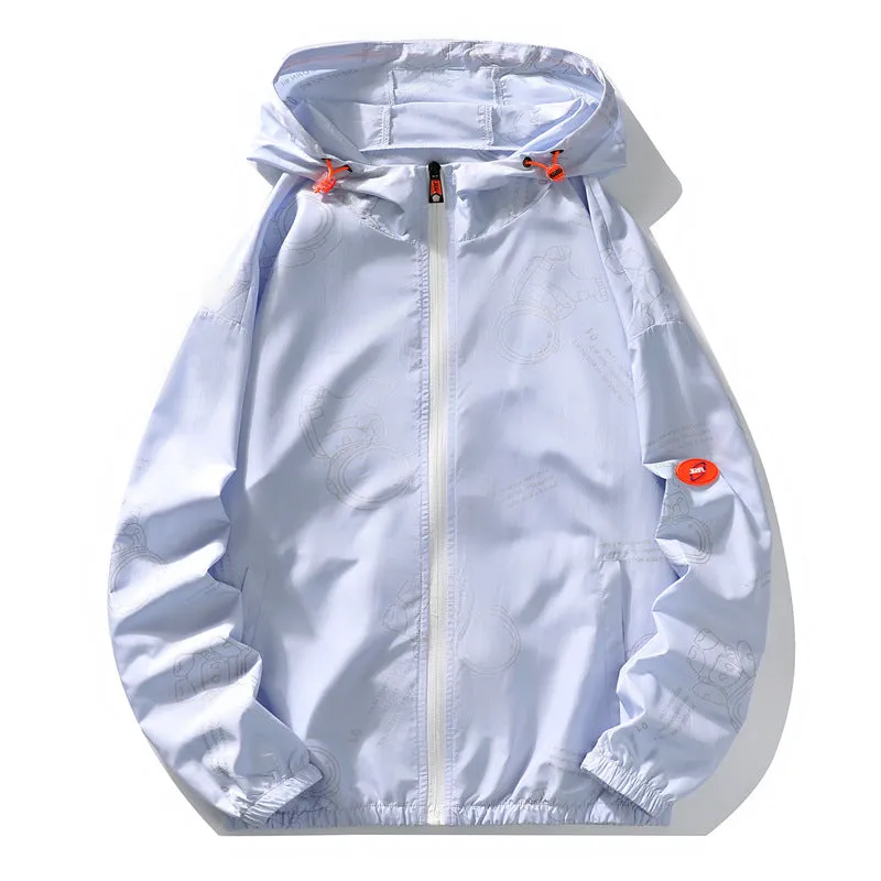 xiangtuibao  Sun Protection Clothing Men's Summer Ice Silk Quick-Drying Ultra-Thin Breathable Sun Protection Clothing UV Protection Couple Wear Men's Women's Hoodie Coat