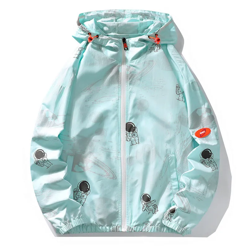 xiangtuibao  Sun Protection Clothing Men's Summer Ice Silk Quick-Drying Ultra-Thin Breathable Sun Protection Clothing UV Protection Couple Wear Men's Women's Hoodie Coat