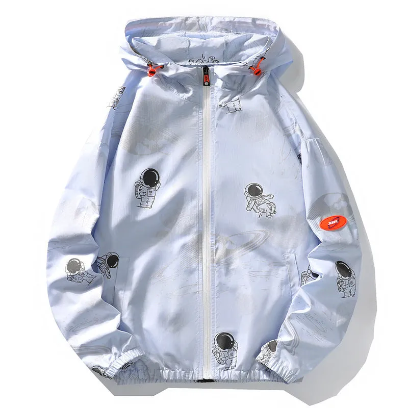 xiangtuibao  Sun Protection Clothing Men's Summer Ice Silk Quick-Drying Ultra-Thin Breathable Sun Protection Clothing UV Protection Couple Wear Men's Women's Hoodie Coat